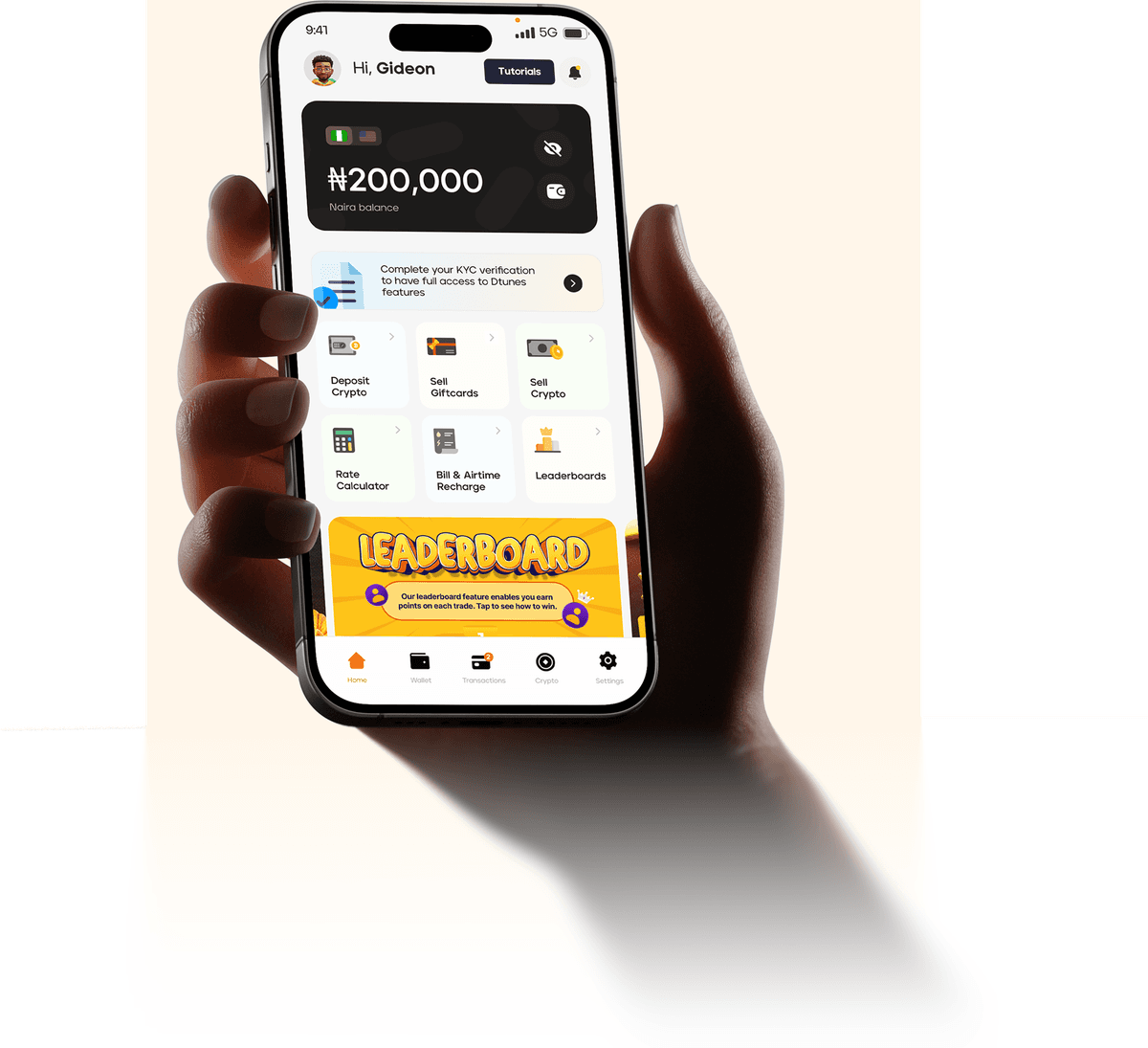 screenshot of dtunes app home